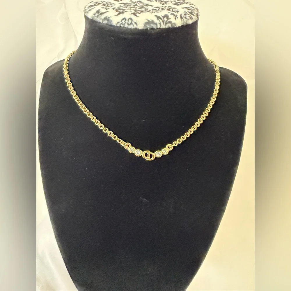 CHRISTIAN DIOR CRYSTAL NECKLACE - Picture 6 of 12